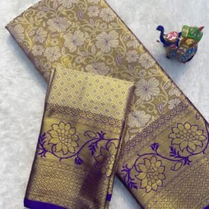 Handloom weaving nyloan zari kanjivaram silk saree