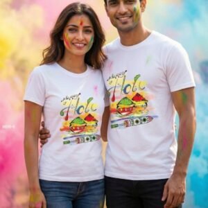 Happy Holi Couple Matching T Shirt Collection