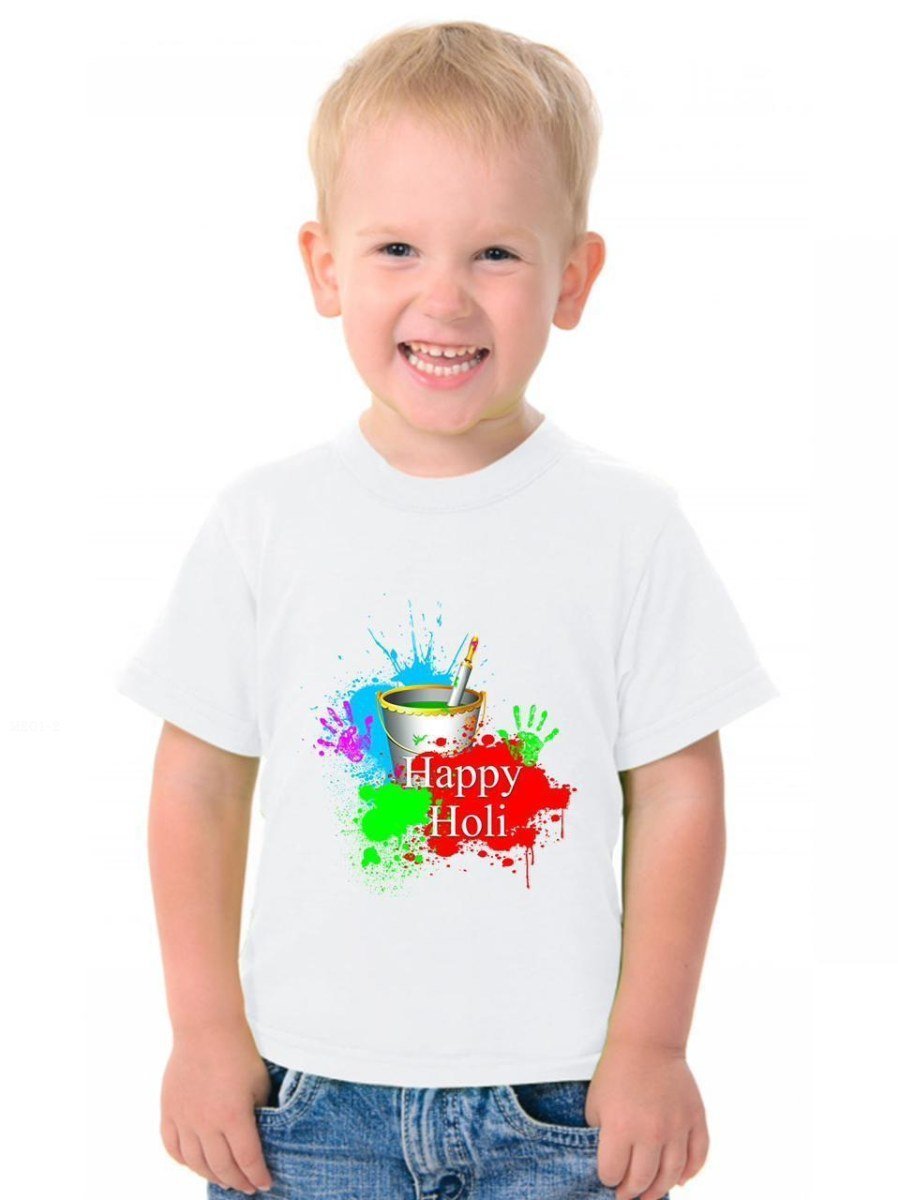 happy holi print kids t shirt 1771051916 Happy Holi Print Kids T shirt