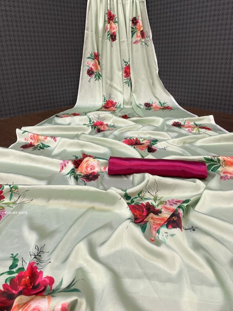 heavy devsena off white soft s 1716813017 Heavy Devsena Off White Soft Silk 4D Effect Digital Print Saree