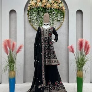 Heavy Embroidered Readymade Georgette Palazo Suits