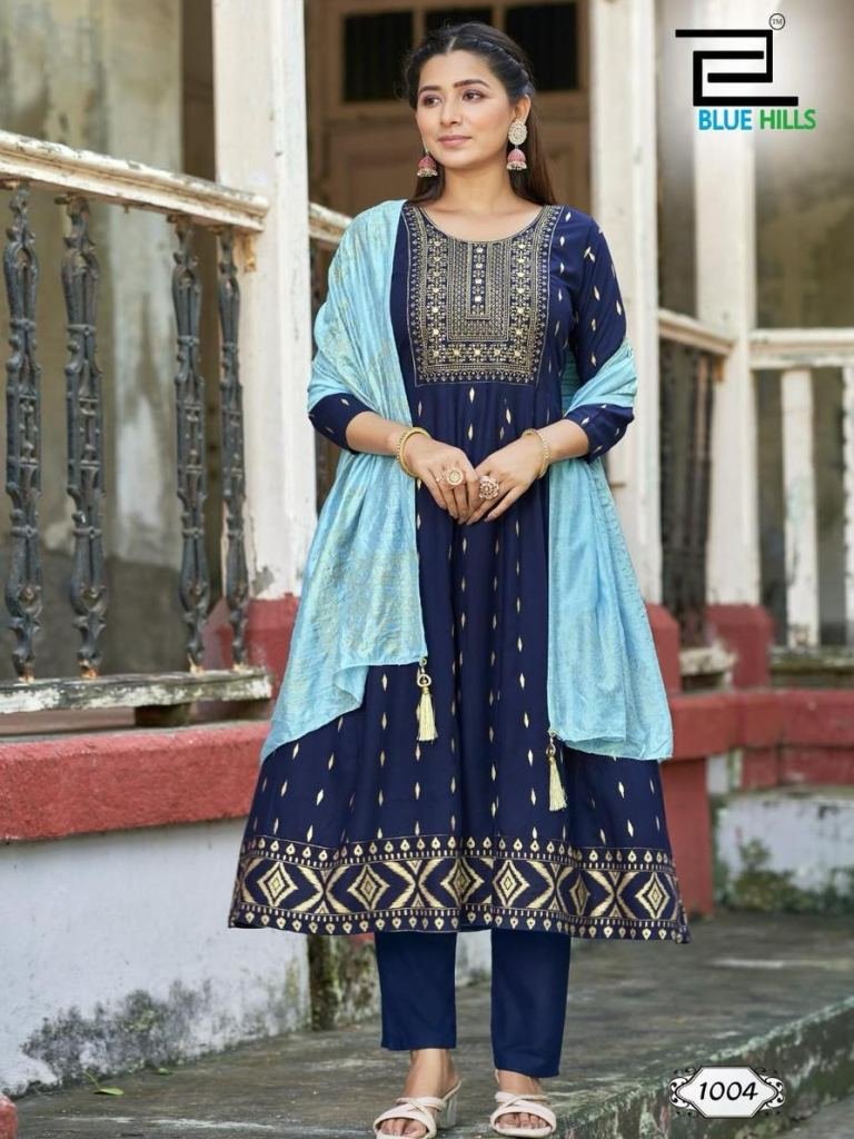 heavy rayon embroidery work 3 1744806022 Heavy Rayon Embroidery Work 3 Pices Catalog By Blue Hill
