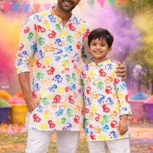 Holi Special Father Son Kurta