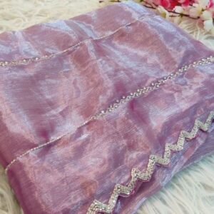 Indian Fancy Pink Jimmy Choo Handwork Saree