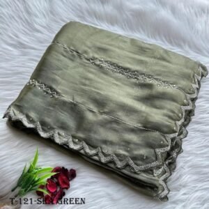 Indian Wear Sea Green jimmy Choo Handwork Saree