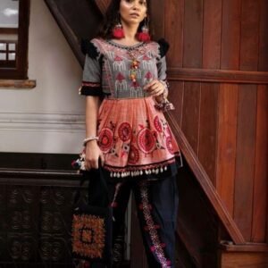 Kedias and Tulip Pants Pure Khadi With Embroiderey Work