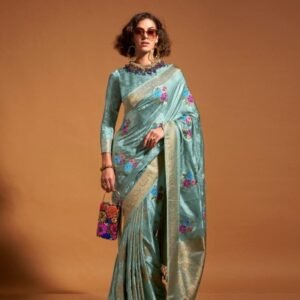 Khalissi Silk Indian Ladies Wedding Wear Satin Silk Saree