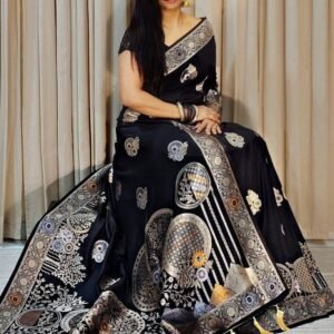 Komal Vol 1 Black Party Wear Banarasi Khadi Silk Sarees