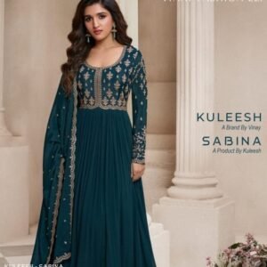 Kuleesh Sabina Embroidery Dress Material From Fab Funda