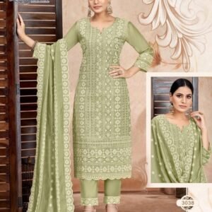 Ladies Flavour Schiflli Work With Cotton Inner Ready Made Suit