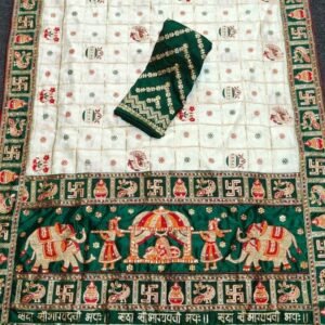 Ladies Gujarati Wedding Soft Silk Panetar Patola Sarees