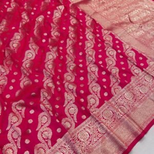 LAHER Gajari Beautiful Pure Banarasi Silk Saree