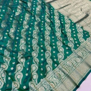 LAHER Rama Beautiful Pure Banarasi Silk Saree