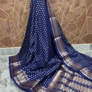 Latest Banarasi Warm Dyeable Soft Silk Saree Full body booti Weaving