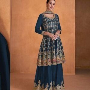 Latest Collection Green Georgette Sharara Suit