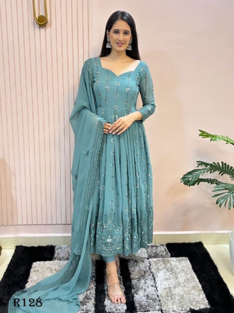 latest designer gown with embr 1720591714 Latest Designer Gown With Embroidery Work And Sequence Work