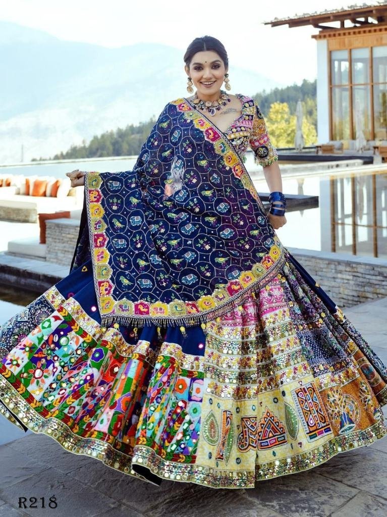 latest digital printed muslin 1722935426 Latest Digital Printed Muslin Cotton Lehenga Choli With 1 Mtr Unstitch Blouse