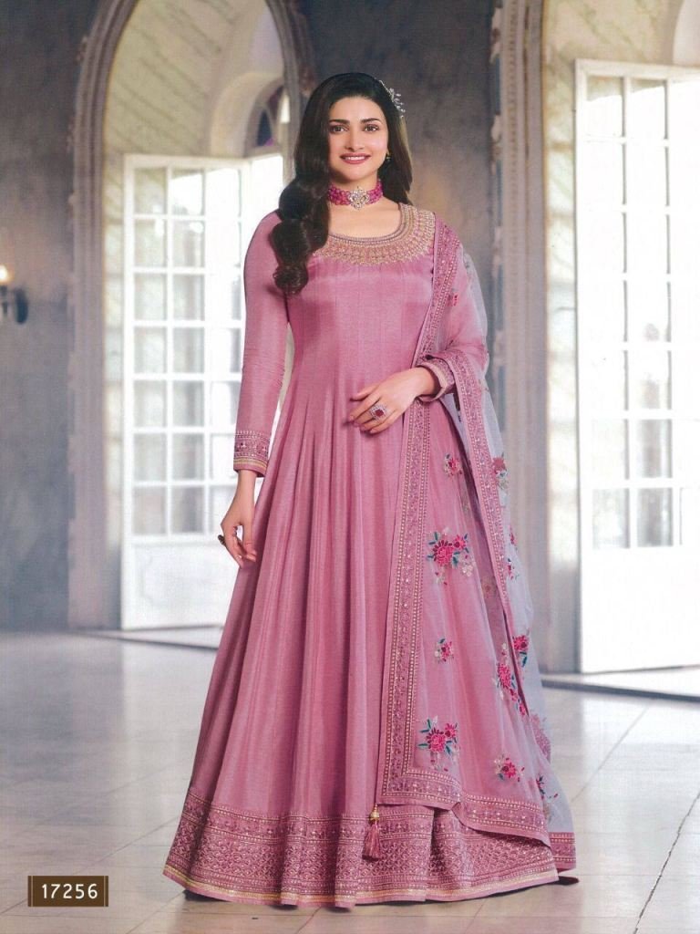 latest dola silk long anarkali 1727348481 Latest Dola Silk Long Anarkali Onion Salwar Suit