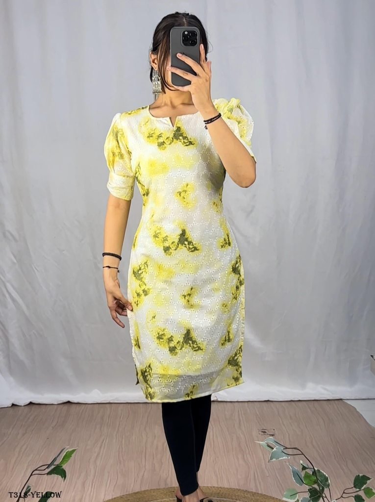 latest fancy yellow hakoba shi 1723712771 Latest Fancy Yellow Hakoba Print Shibori Kurti