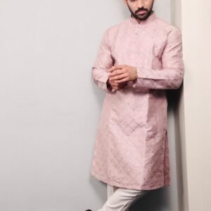 Latest Golden Mirror Cotton Kurta And Pyjama
