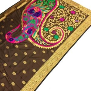 Latest Launch Luxurious Brown Saree Pallu