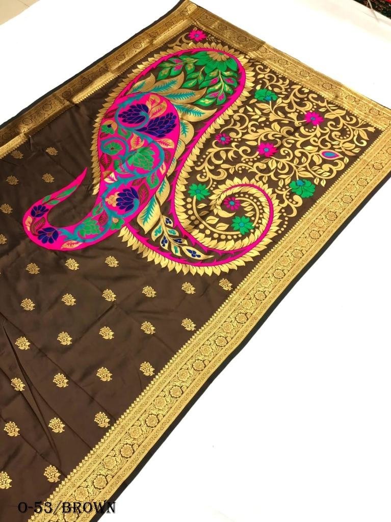latest launch luxurious brown 1723465737 Latest Launch Luxurious Brown Saree Pallu