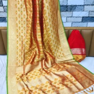 Latest Launch Luxurious Silk Golden Banarasi Saree