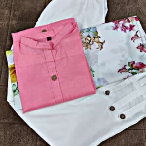 Latest Launch Pink Kurti With Printed Dupatta