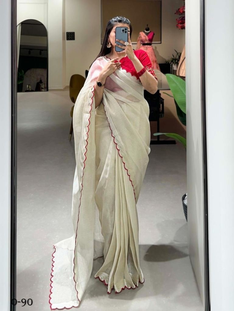 latest manipuri tussar white s 1725016831 Latest Manipuri Tussar White Saree