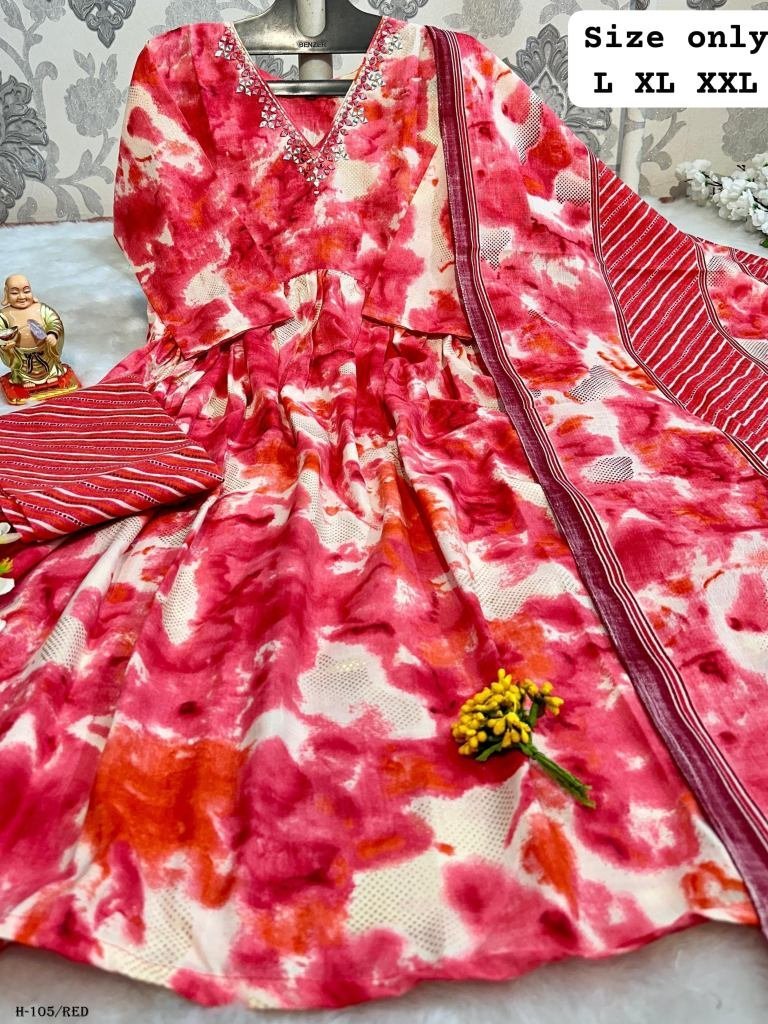 latest muslin and silk red kur 1725269702 Latest Muslin and Silk Red Kurti Pant With Dupatta