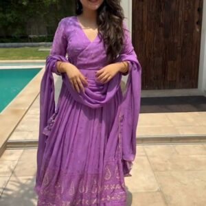 Latest Pink Designer Georgette Suit Set