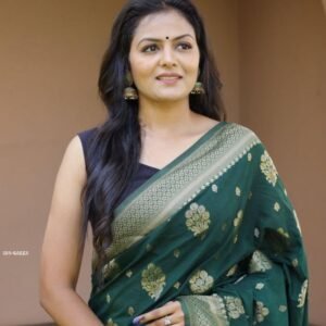 Latest Green Silk Saree Party Wear Collection
