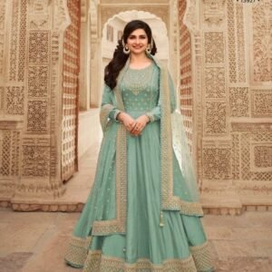 Latest Silk Turkish Color Gowns With Net Dupatta