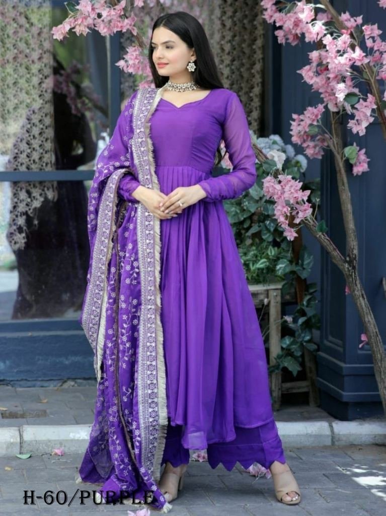 latest tebi silk purple kurta 1724331599 Latest Tebi Silk Purple Kurta and Pant with Dupatta