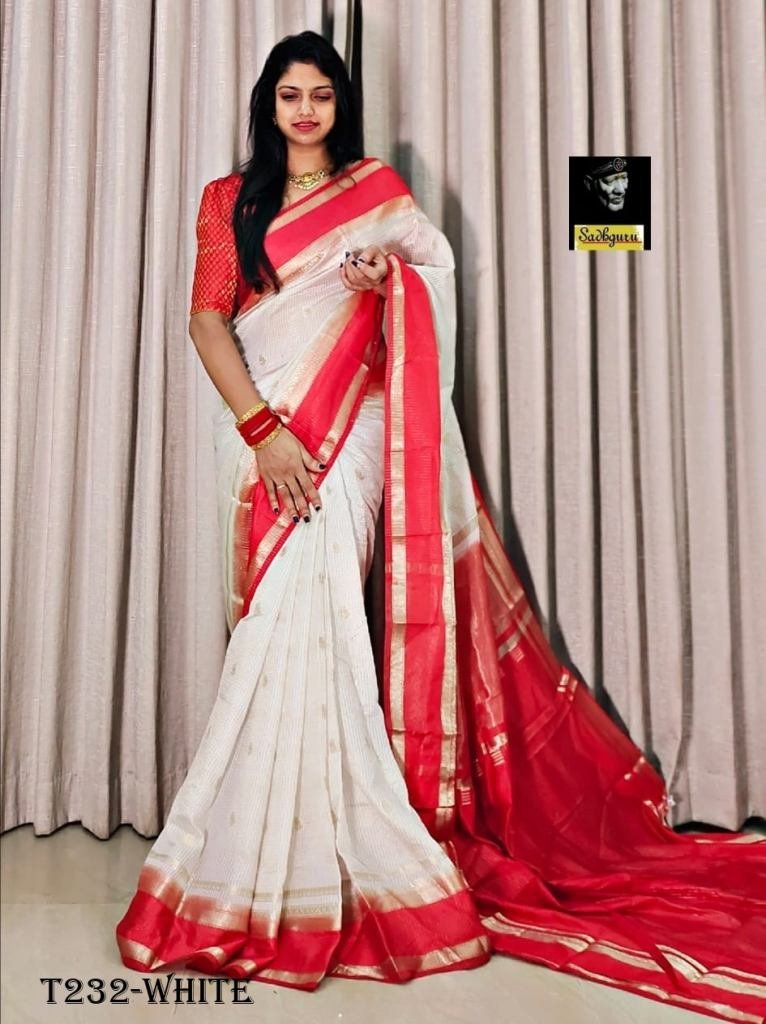latest white soft viscose zari 1720876974 Latest White Soft Viscose Zari Weaving Kovaipattu Sareee