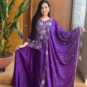Launching New Purple Gown With Attached Jacket
