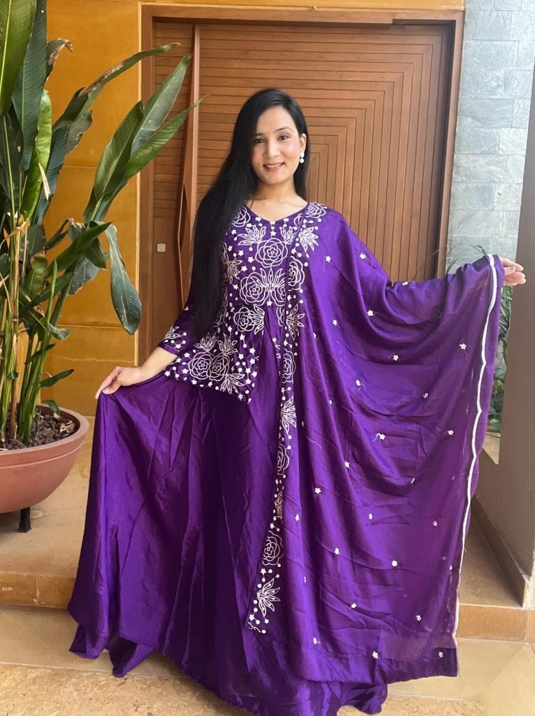 launching new purple gown with 1736505674 Launching New Purple Gown With Attached Jacket