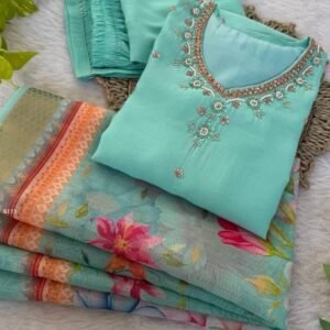 Launching New Roman Silk Kurti Pent Dupatta