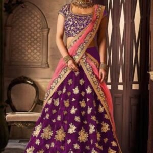 Launching Our New Velvet Silk Purple Dupatta Choli