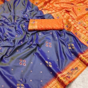 Lavender Color Pure Banarasi Silk Saree