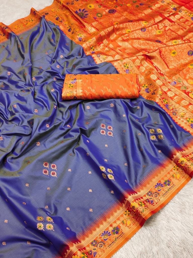 lavender color pure banarasi s 1729921263 Lavender Color Pure Banarasi Silk Saree
