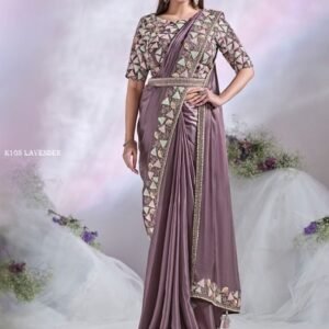 Lavender Exclusive Wedding Style Saree By Mahotsav