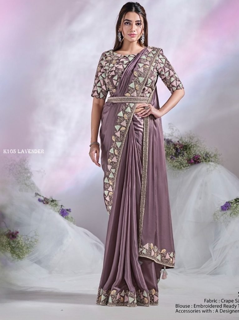 lavender exclusive wedding sty 1737022161 Lavender Exclusive Wedding Style Saree By Mahotsav