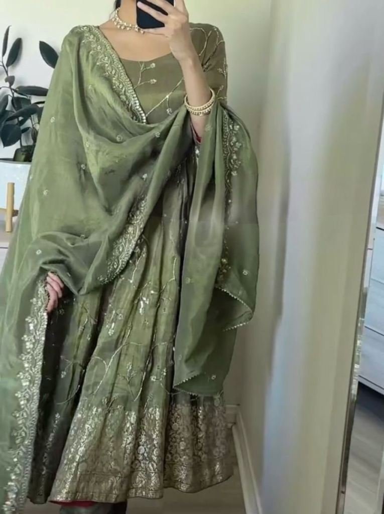 light pista gorgeous festival 1735305656 Light Pista Gorgeous Festival Wear Georgette Anarkali Gown