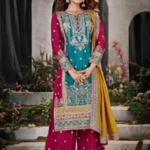 Lohri Brand Rich Look Heavy Work Chinon Pakistani Suits