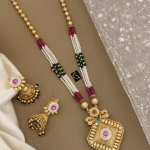 Long Moti Mala Kundan Pendal Set