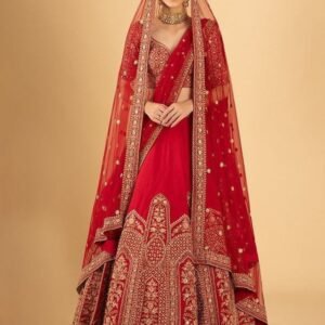 Lunching Georgette Bridal Lehenga Choli With Embroidery Work
