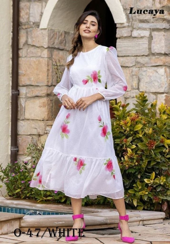 luxurious feel printed white s 1723279689 Luxurious Feel Digital Printed White Short Dress