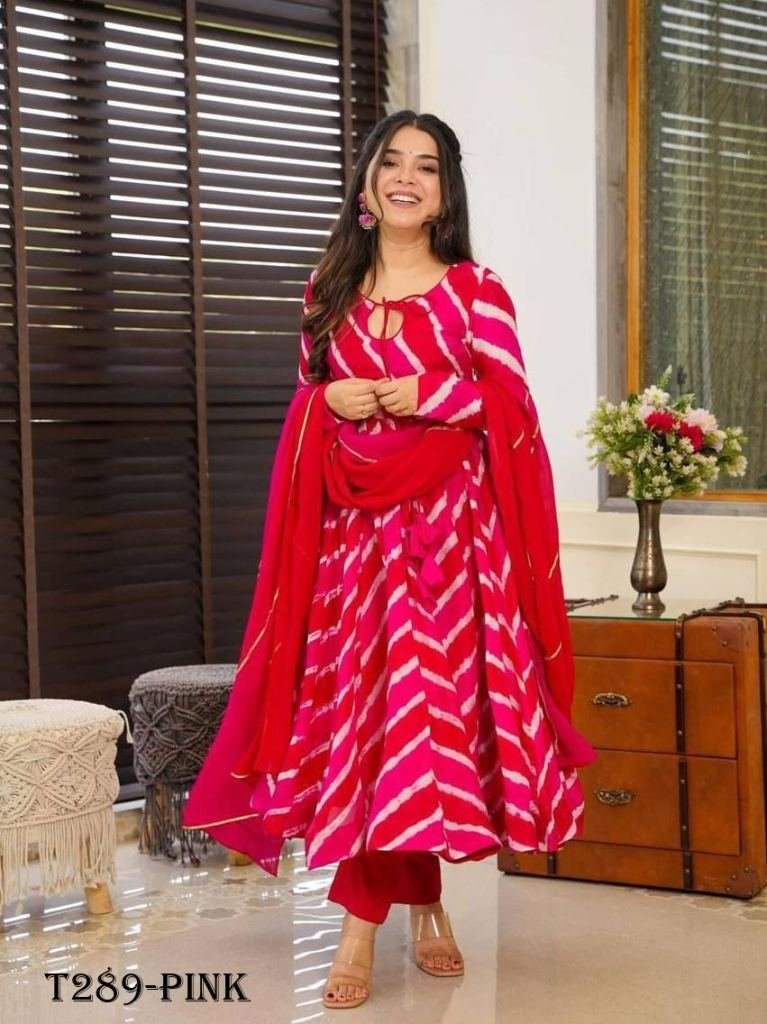 luxurious style pink muslin le 1722664788 Luxurious Style Pink Muslin Leheriya Ready Made Suit