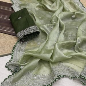 Luxury Look Full Embroidery Work Sitara Simar Saree